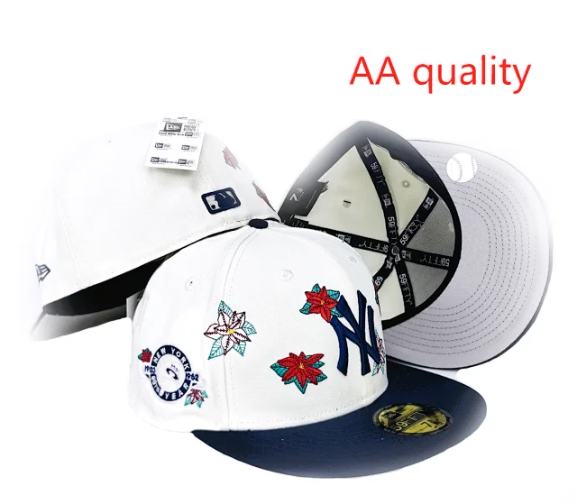 New Era Hats Fitted flat-brim York Yankees cap with embroidered patches product detail image 20