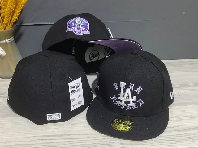 New Era Hats 59FIFTY fitted flat-brim baseball cap with Los Angeles Dodgers embroidery product detail image 24