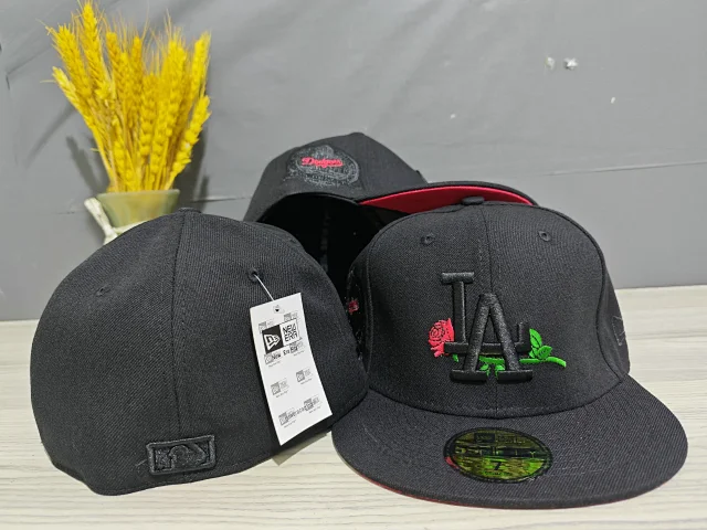 New Era Hats 59FIFTY fitted flat-brim baseball cap with Los Angeles Dodgers embroidery product detail image 16