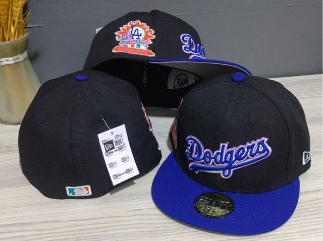 New Era Hats 59FIFTY fitted flat-brim baseball cap with Los Angeles Dodgers embroidery product detail image 14