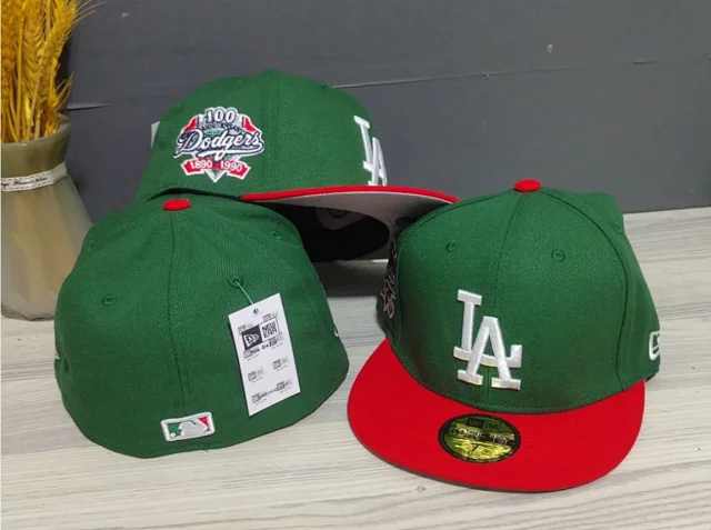 New Era Hats 59FIFTY fitted flat-brim baseball cap with Los Angeles Dodgers embroidery product detail image 30