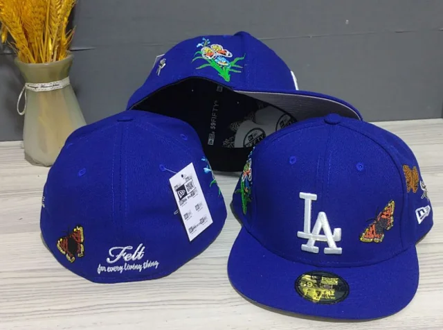 New Era Hats 59FIFTY fitted flat-brim baseball cap with Los Angeles Dodgers embroidery product detail image 29