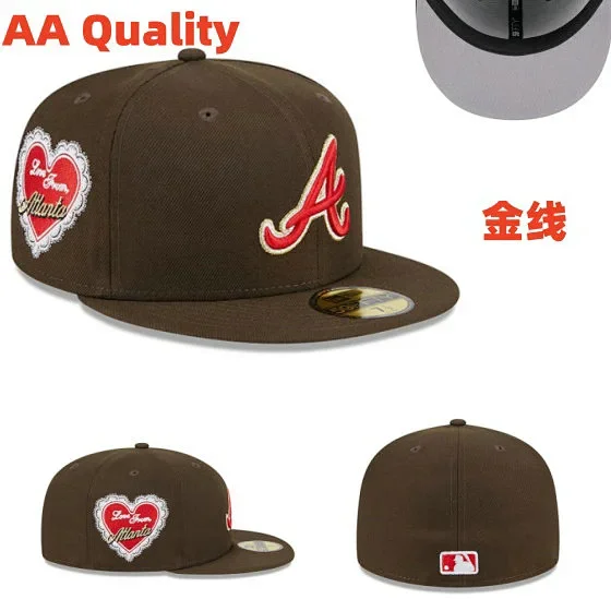 New Era Hats 59FIFTY Atlanta Braves fitted flat-brim cap product detail image 22