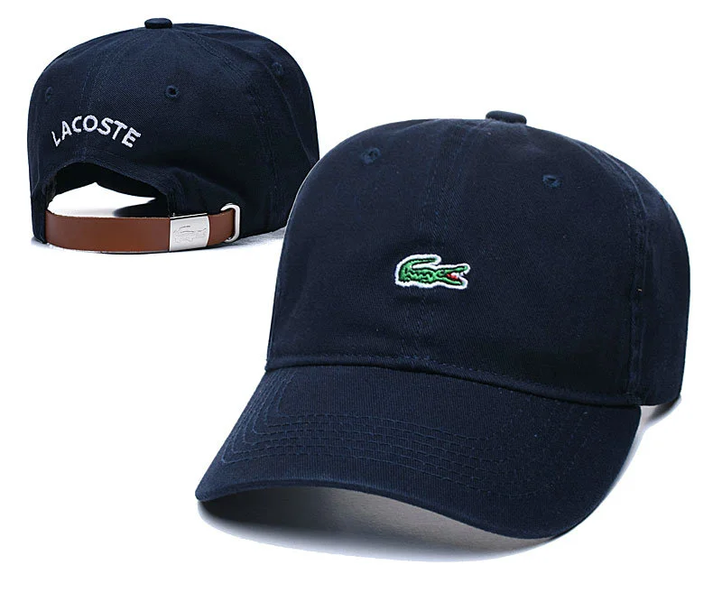 LACOSTE Peaked Cap 鳄鱼新款软帽调节帽棒球帽子男女防晒帽韩版百搭