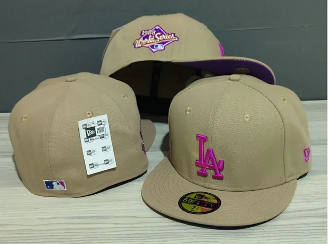 New Era Hats 59FIFTY fitted flat-brim baseball cap with Los Angeles Dodgers embroidery product detail image 32