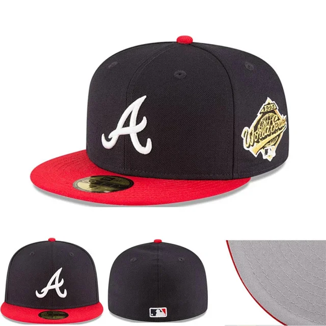 New Era Hats 59FIFTY Atlanta Braves fitted flat-brim cap product detail image 16