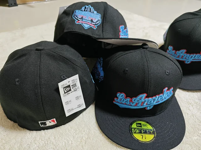 New Era Hats 59FIFTY fitted flat-brim baseball cap with Los Angeles Dodgers embroidery product detail image 20