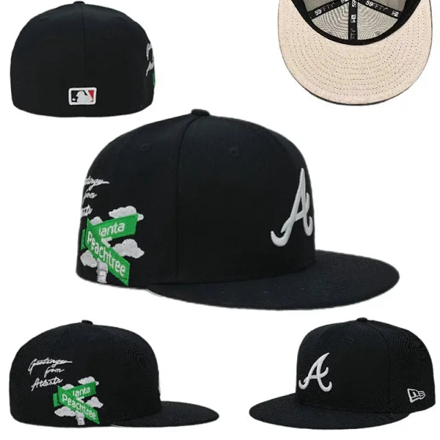 New Era Hats 59FIFTY Atlanta Braves flat-brim fitted cap product detail image 13