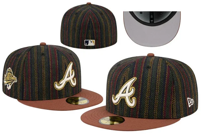 New Era Hats 59FIFTY Atlanta Braves fitted flat-brim cap product detail image 12