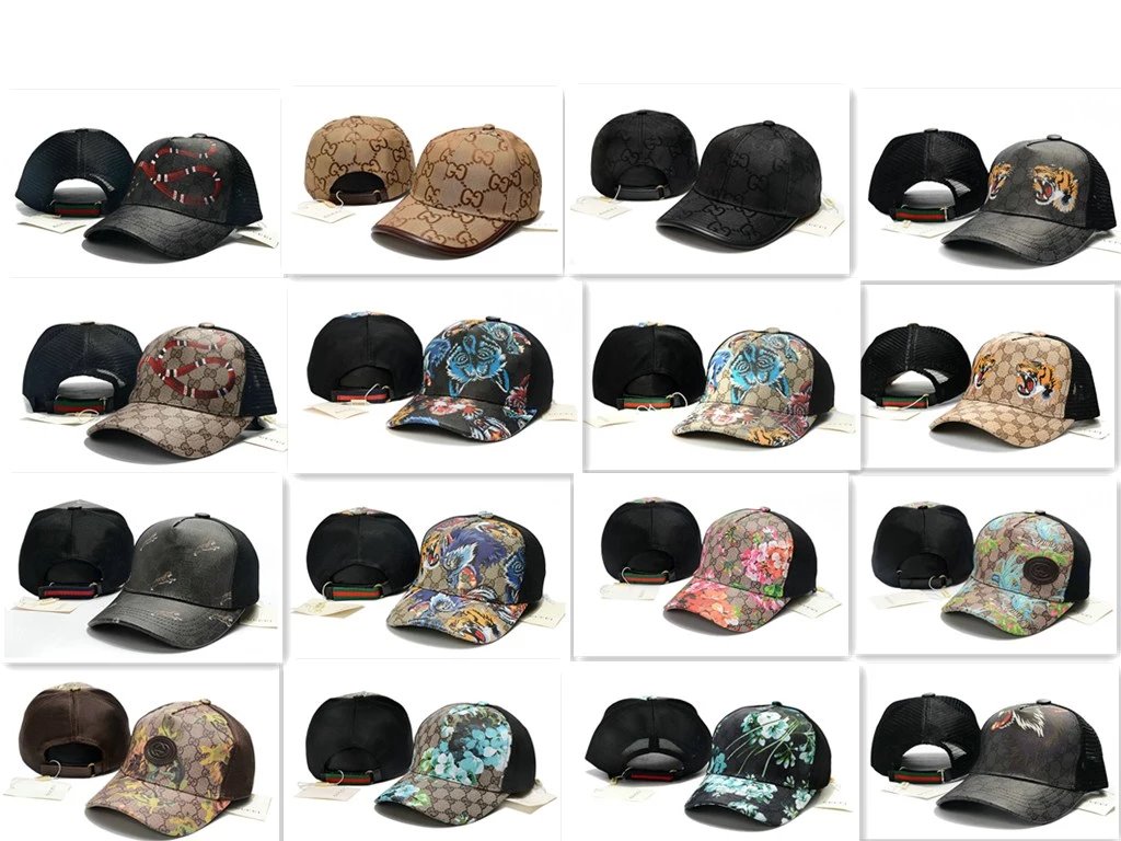 GUCCI Peaked Cap 爆款调节帽棒球帽子 男女防晒帽百搭遮阳帽鸭舌帽 夏季透气网帽港风休闲帽旅游潮帽赛车帽