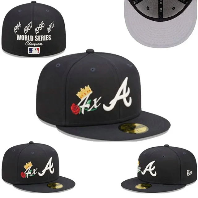 New Era Hats 59FIFTY Atlanta Braves flat-brim fitted cap product detail image 15