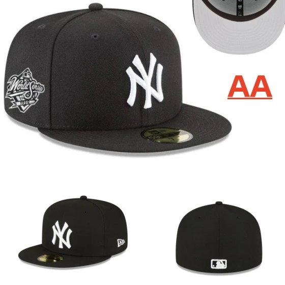 Item Thumbnail for Yankees洋基队不可调节帽NY嘻哈平沿帽 59FIFTY Cap号码帽子全封帽袖章尺寸帽防晒帽男女百搭遮阳帽旅游潮帽