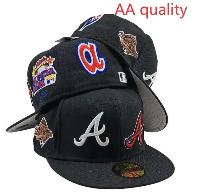 New Era Hats 59FIFTY Atlanta Braves fitted flat-brim cap product detail image 13