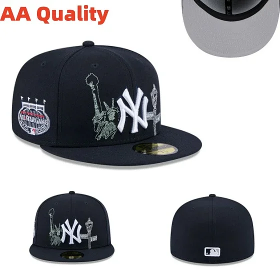New York Yankees Hats Fitted Flat-Brim Baseball Cap product detail image 20