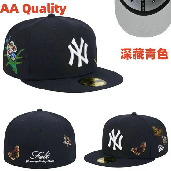 New York Yankees Hats Fitted Flat-Brim Baseball Cap product detail image 28