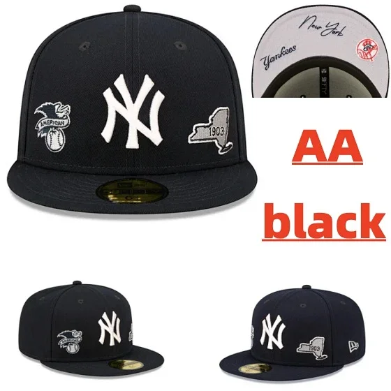 New York Yankees Hats Fitted Flat-Brim Baseball Cap product detail image 27