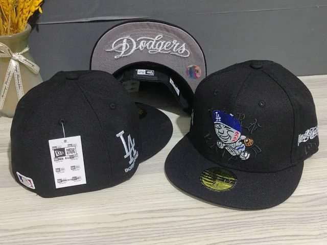New Era Hats 59FIFTY fitted flat-brim baseball cap with Los Angeles Dodgers embroidery product detail image 28