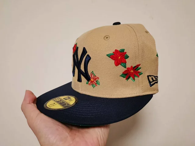 New Era Hats Fitted flat-brim York Yankees cap with embroidered patches product detail image 31