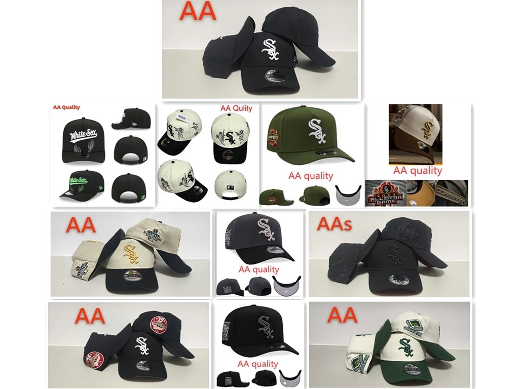 White Sox Peaked Cap - Hong Kong Style Casual Adjustable Baseball Cap, Unisex Sun Hat for Travel, Trendy & Versatile Sun Protection Hat, Cross-Border E-commerce Best Seller