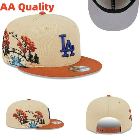 Dodgers Dodgers LA Non-adjustable Hat Side Label Flat Hat 59FIFTY Cap Number Hat Full Cap Size Hat Sunscreen Hat Men's and Women's All-match Sunshade Hat Travel Fashion Hat