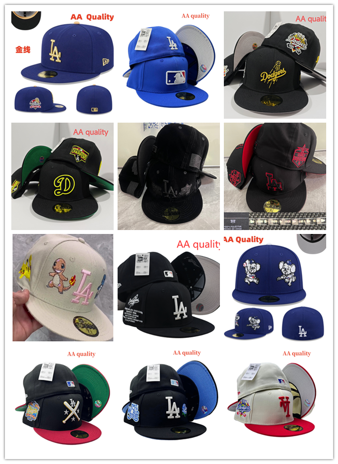 Los Dodgers New Era 59FIFTY Wool Blend Structured Unstructured Flat Bill Snapback Cap - One Size Fits All, Sun Protection, Unisex