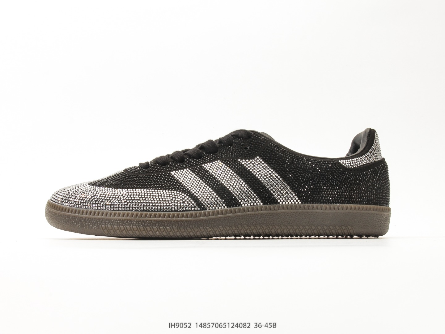 Adidas Rhinestone Three-Stripe Low-Top Sneakers — *003