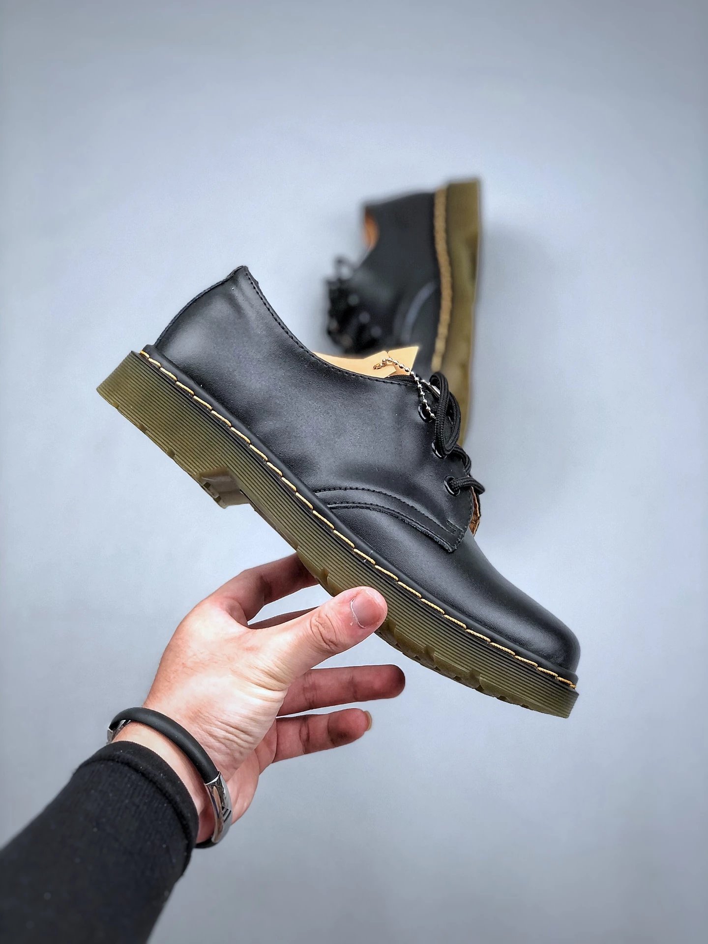 Dr. Martens 1461 Black Smooth Leather Derby Shoes - 4