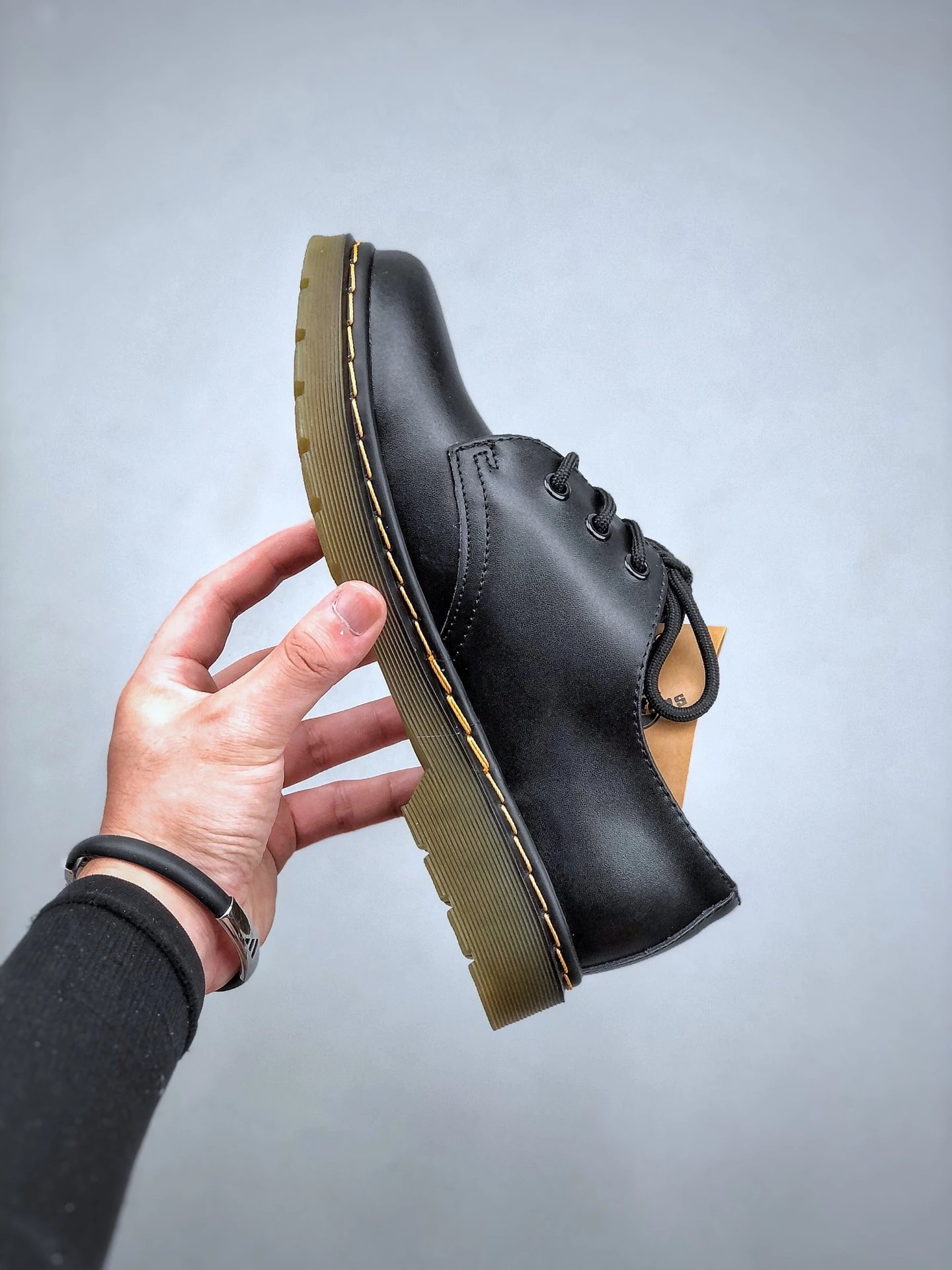 Dr. Martens 1461 Black Smooth Leather Derby Shoes - 9
