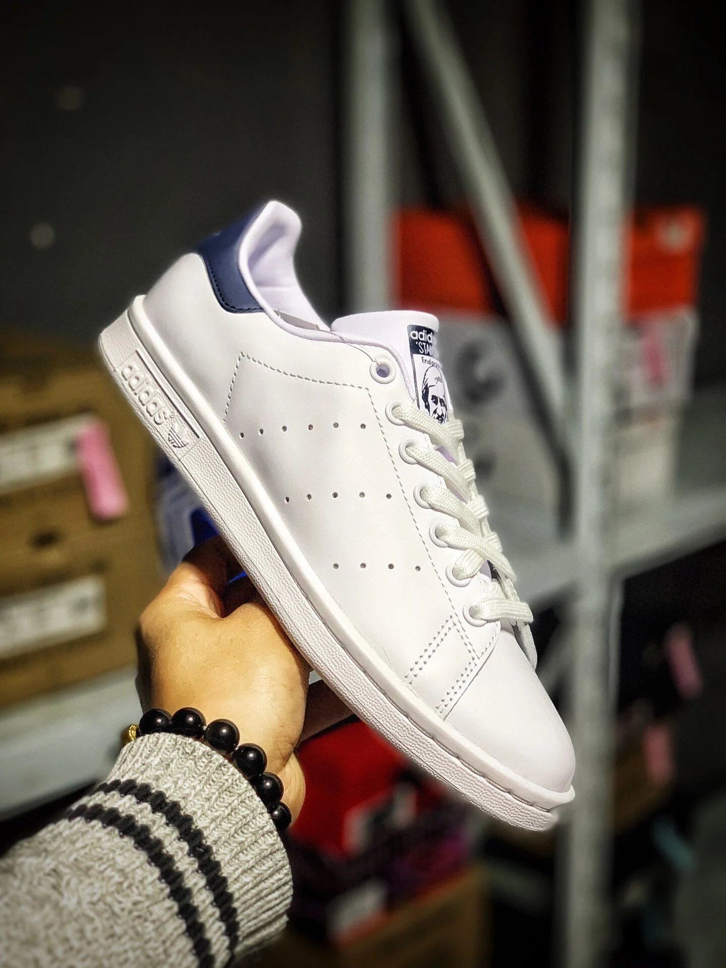 Adidas Sneakers Stan Smith low-top — White Deep Blue
