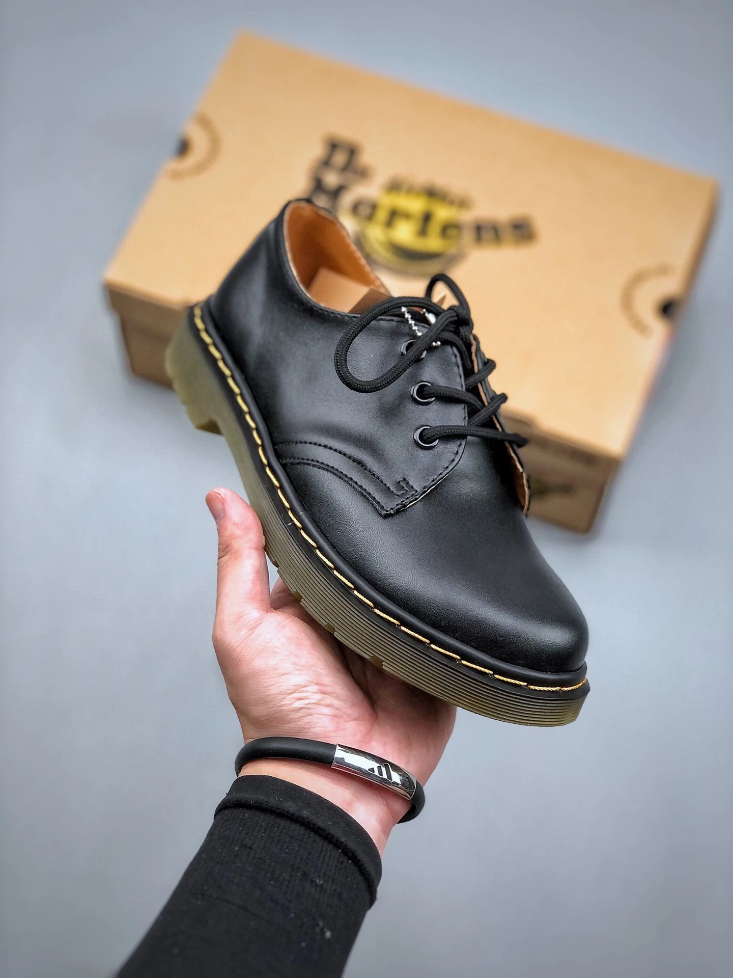 Dr. Martens 1461 Black Smooth Leather Derby Shoes - 2
