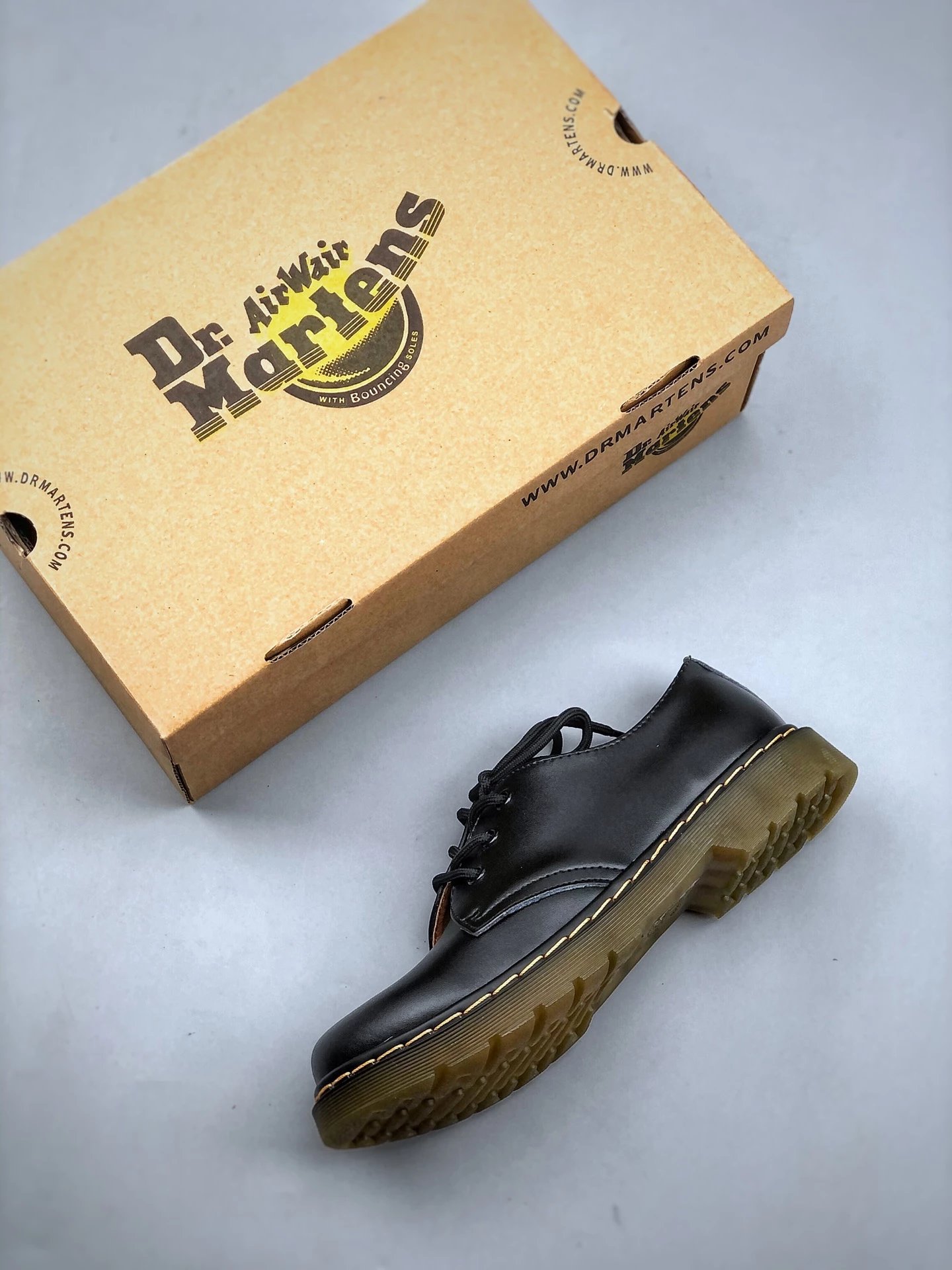 Dr. Martens 1461 Black Smooth Leather Derby Shoes - 7