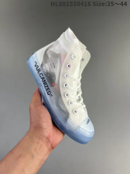 Off-White x Nike x Converse Chuck Taylor All Star Vulcanized White Sneakers - 4