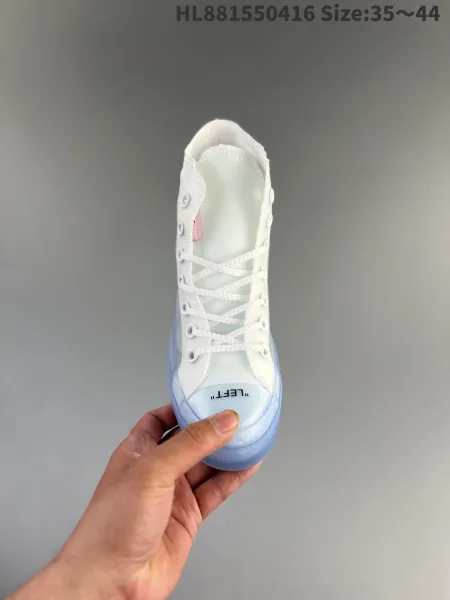 Off-White x Nike x Converse Chuck Taylor All Star Vulcanized White Sneakers - 7