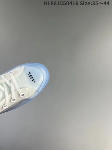 Off-White x Nike x Converse Chuck Taylor All Star Vulcanized White Sneakers - 9