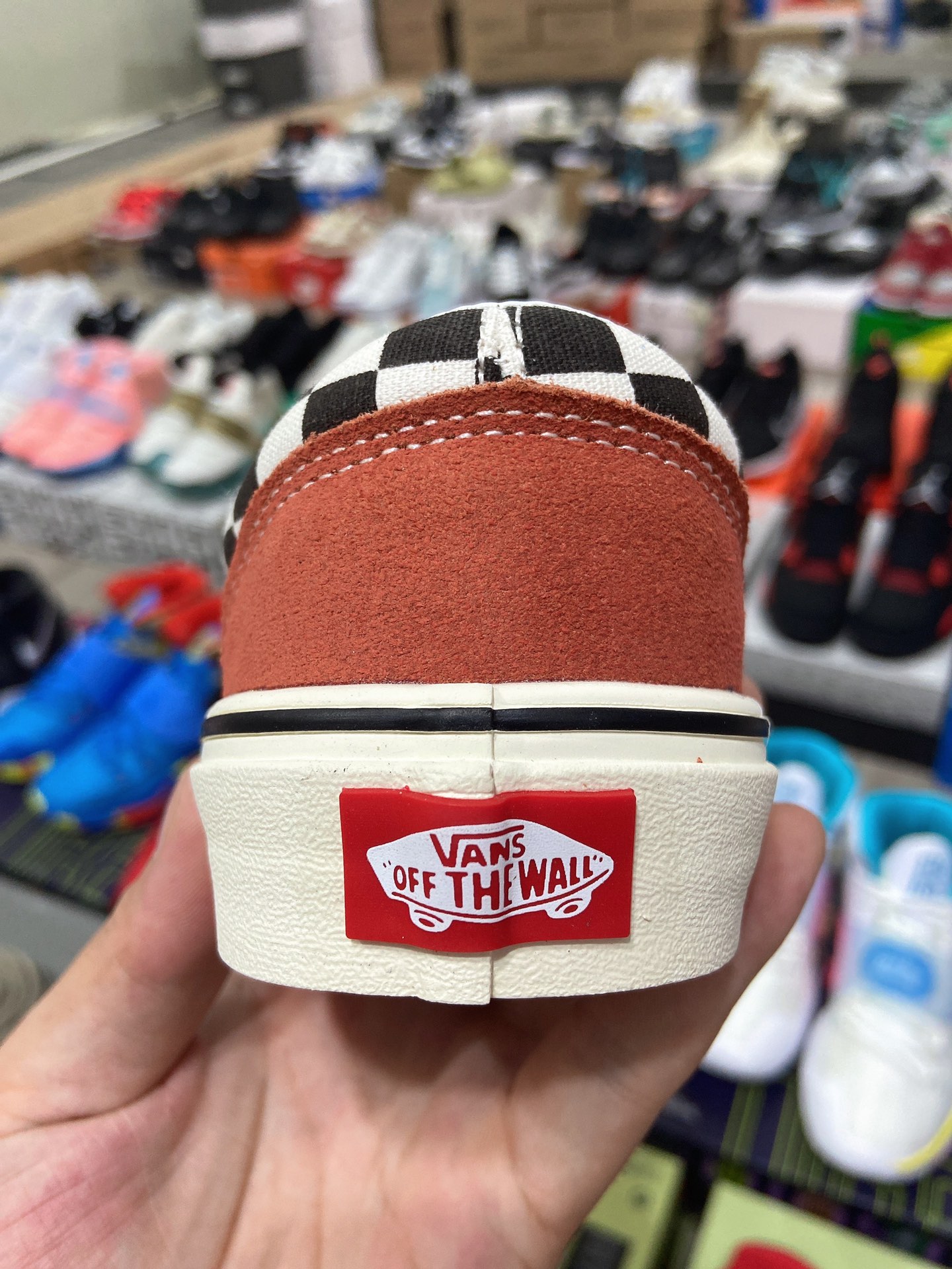 Vans Old Skool Checkerboard Brown Multicolor Sneakers Skateboard Shoes - 13