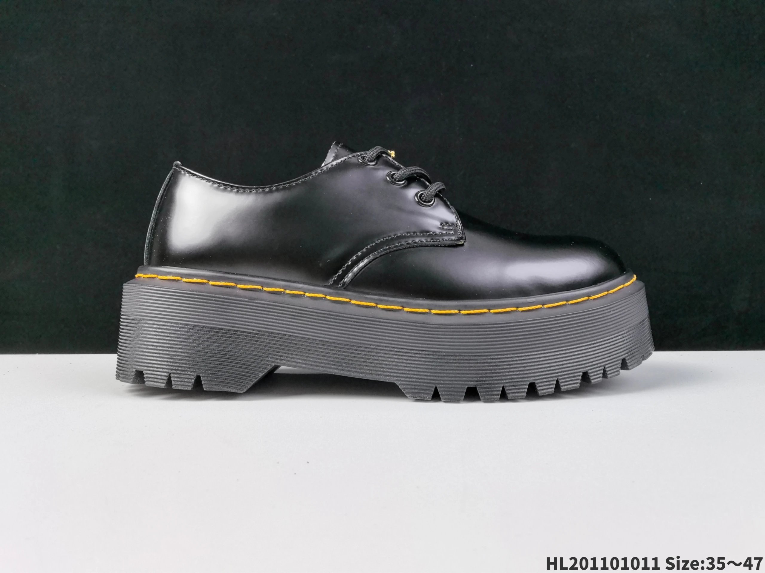 Dr. Martens 1461 Black Smooth Leather Derby Shoes - 12