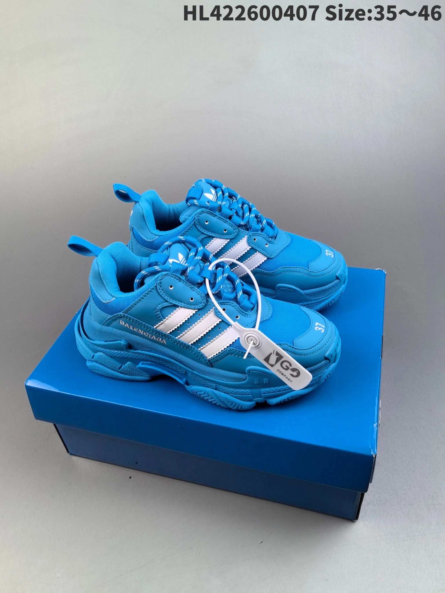 Balenciaga Sneakers Chunky three-stripe — blue