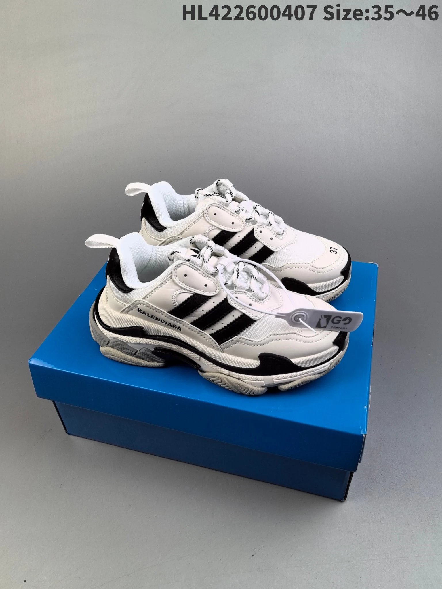 Balenciaga Sneakers Chunky three-stripe — white