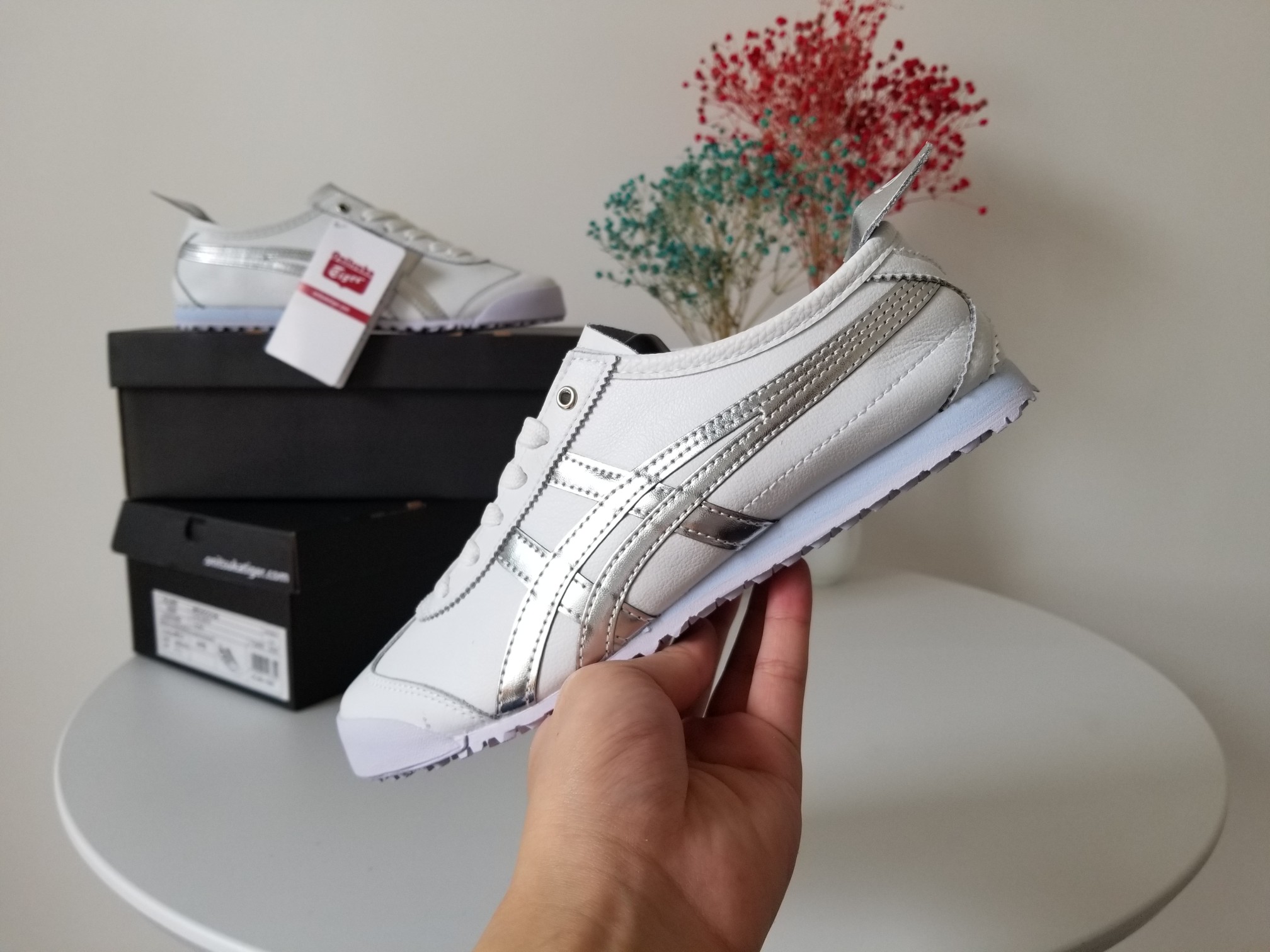 Onitsuka Tiger Sneakers Mexico 66 low-top lace-up — Silver