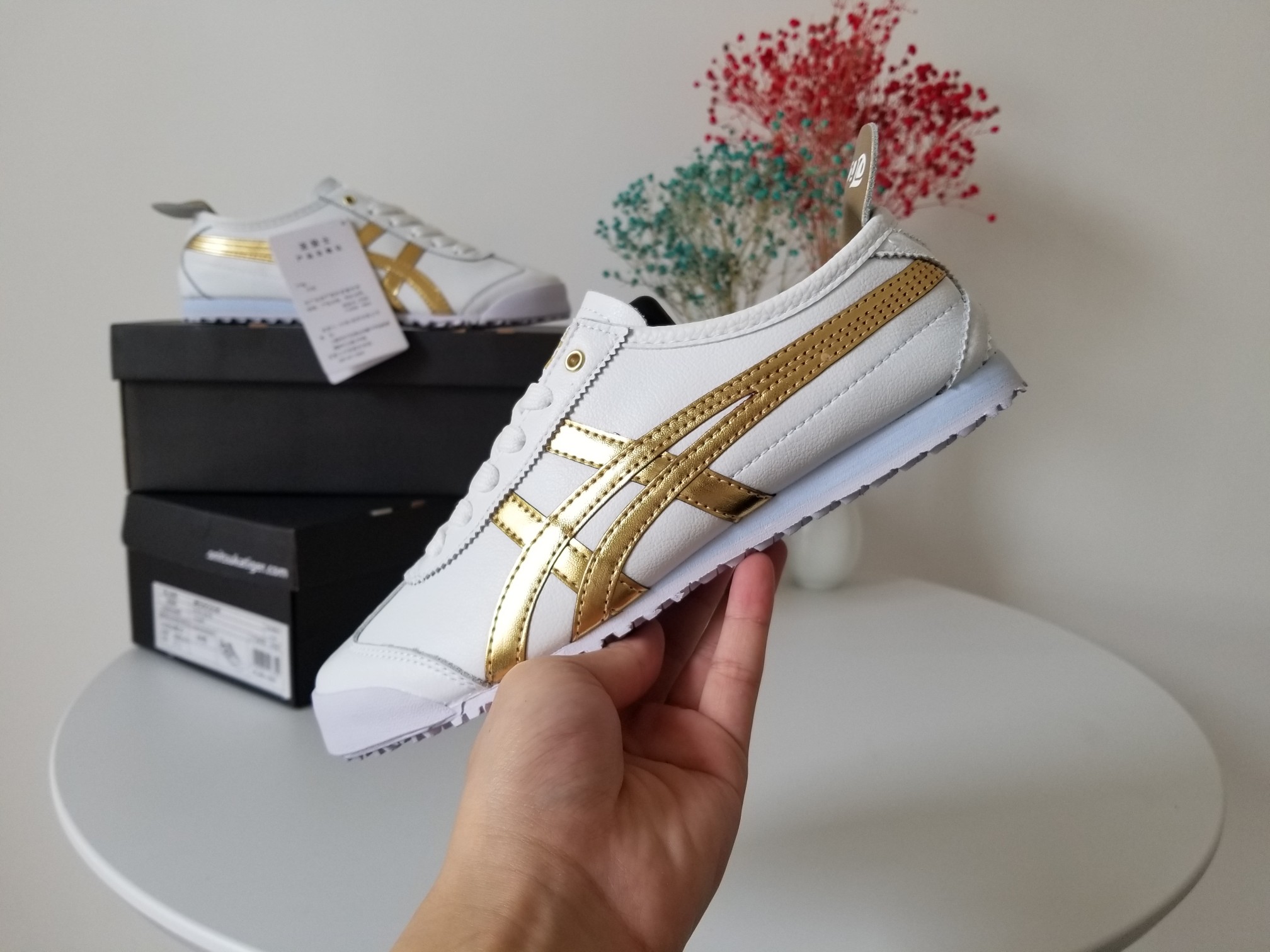 Onitsuka Tiger Sneakers Mexico 66 low-top lace-up — Platinum