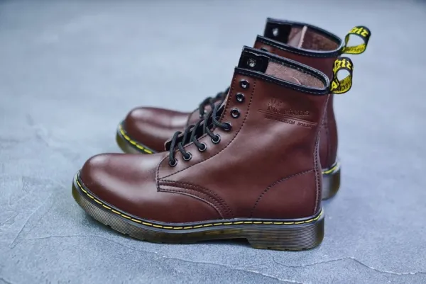 Dr. Martens 1460 Black Smooth Leather 8-Eye Boots Martin Boots - 18