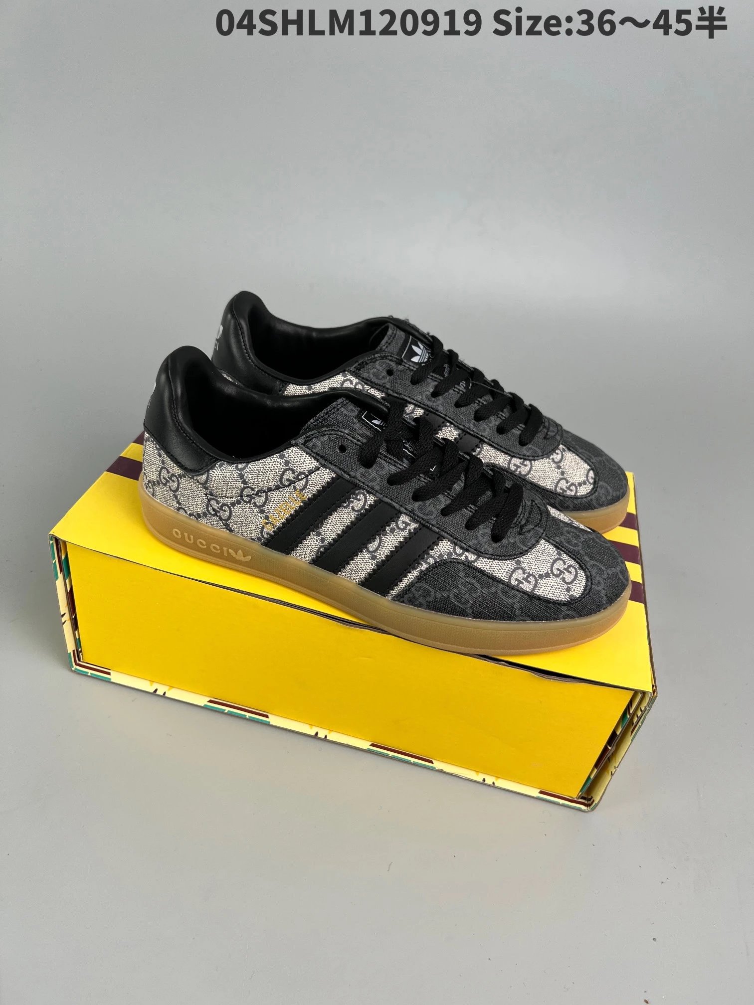 Unbranded Gazelle low-top sneakers — Black and gray