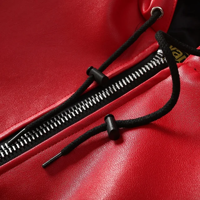 Vanson Leathers Jackets Supreme collaboration hooded leather jacket product detail image 23