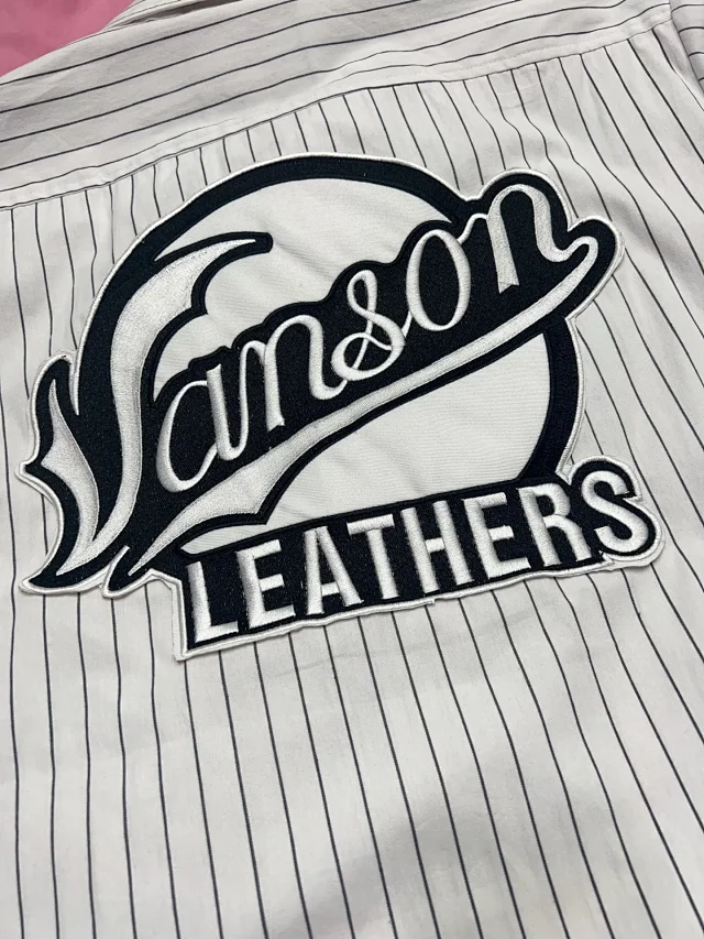 Vanson Leathers Shirts Short-Sleeve Work Shirt with Racing Patches product detail image 10