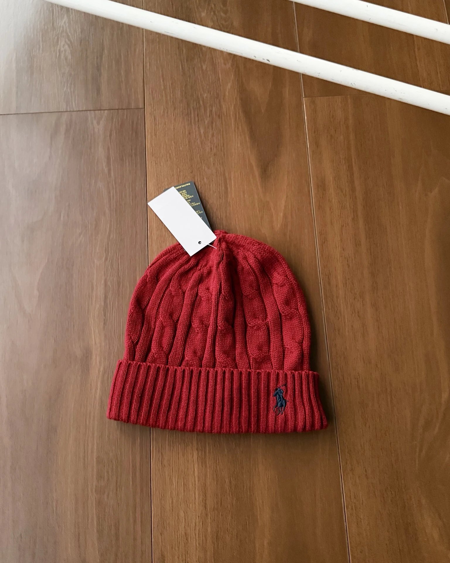 Polo Ralph Lauren Hats Cable-Knit Cuffed Beanie with Pony Embroidery — *010