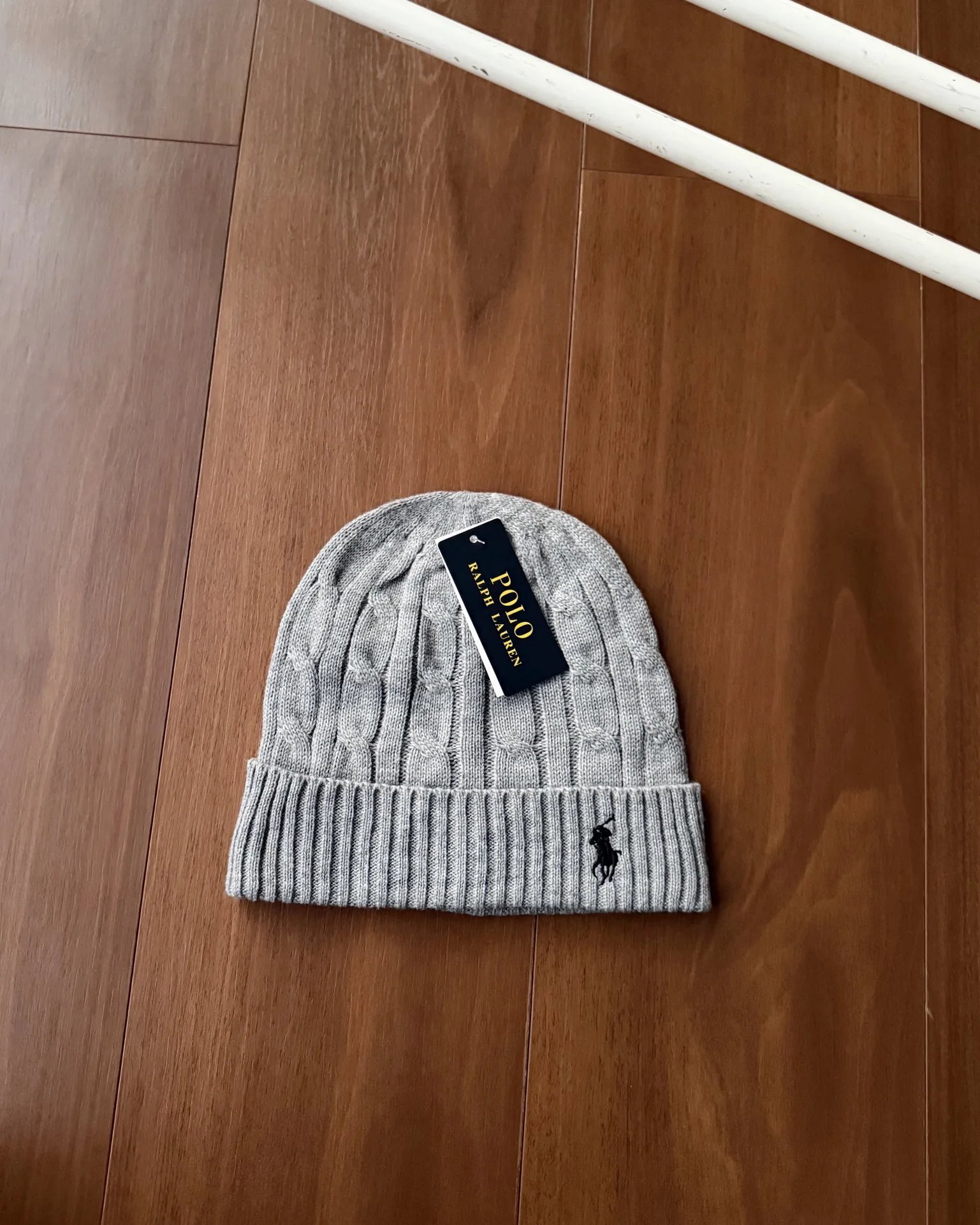 Polo Ralph Lauren Hats Cable-Knit Cuffed Beanie with Pony Embroidery — *001