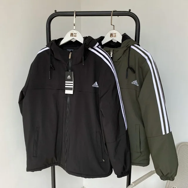 Adidas Jackets Hooded insulated jacket with three-stripe sleeves product detail image 6