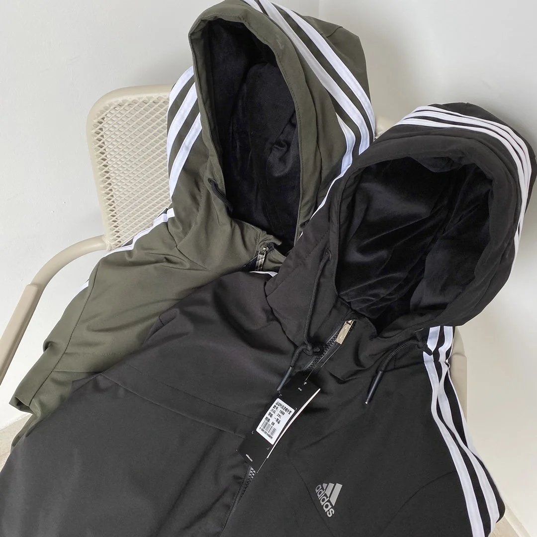 Adidas Jackets Hooded insulated jacket with three-stripe sleeves image 9