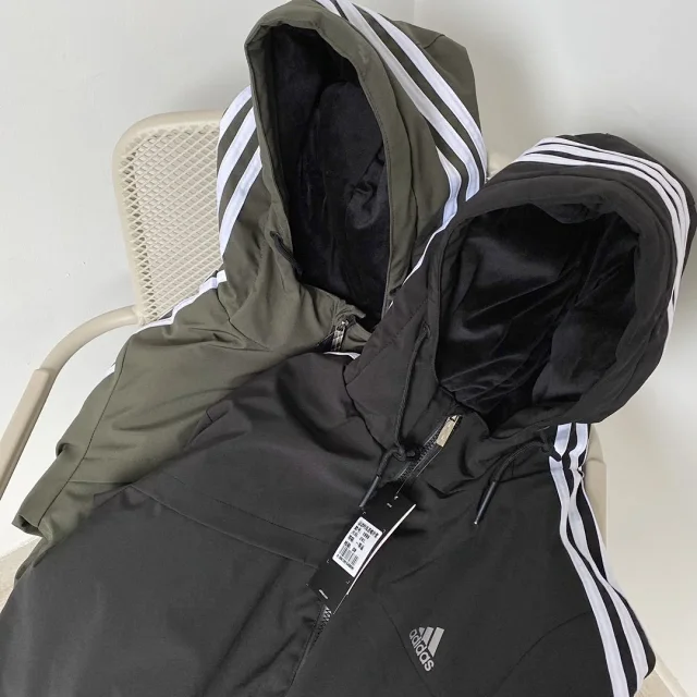 Adidas Jackets Hooded insulated jacket with three-stripe sleeves product detail image 10