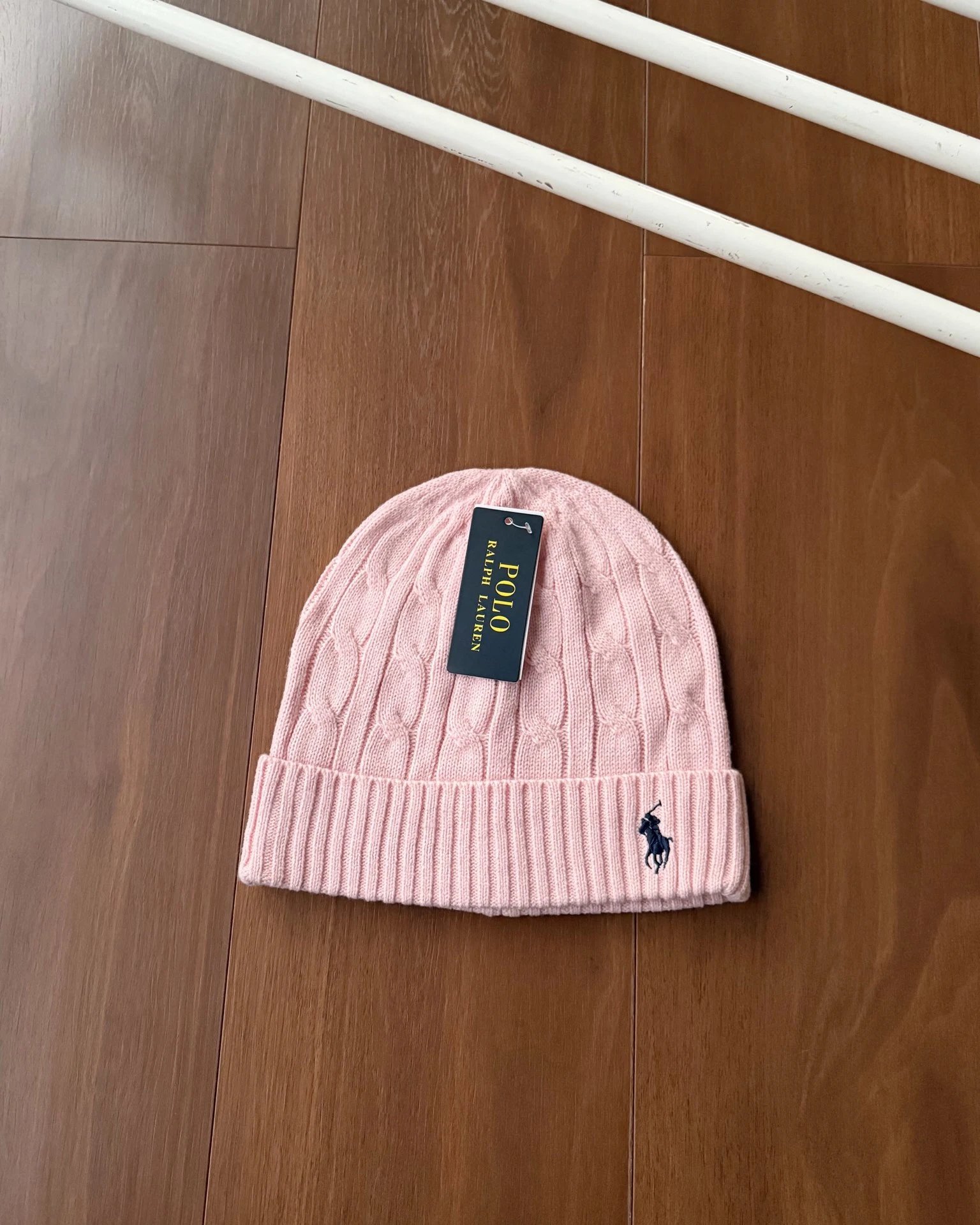 Polo Ralph Lauren Hats Cable-Knit Cuffed Beanie with Pony Embroidery — *007